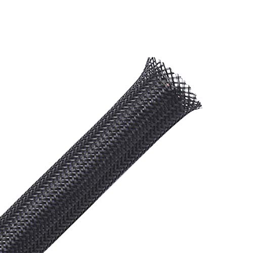 6mm-7.5m PET erweiterbar geflochten kabelschlauch kabelstrumpf kabelschutz kabelmantel-schwarz-Alex Tech Kabel Sleeve