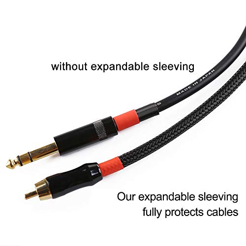 6mm-7.5m PET erweiterbar geflochten kabelschlauch kabelstrumpf kabelschutz kabelmantel-schwarz-Alex Tech Kabel Sleeve