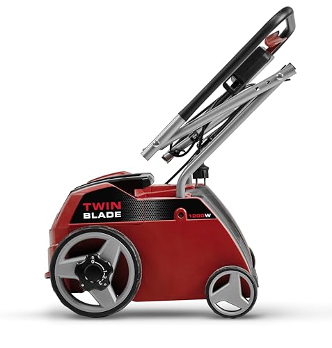 Einhell Elektro-Vertikutierer-Lüfter GC-SA 1231/1 (230 V, bis 300 m², 1.2 W, 28l Fangsack, kugelgelagerte Messerwalze + Lüfterwalze, 3 Stufen Arbeitstiefe, klappbarer Führungsholm)