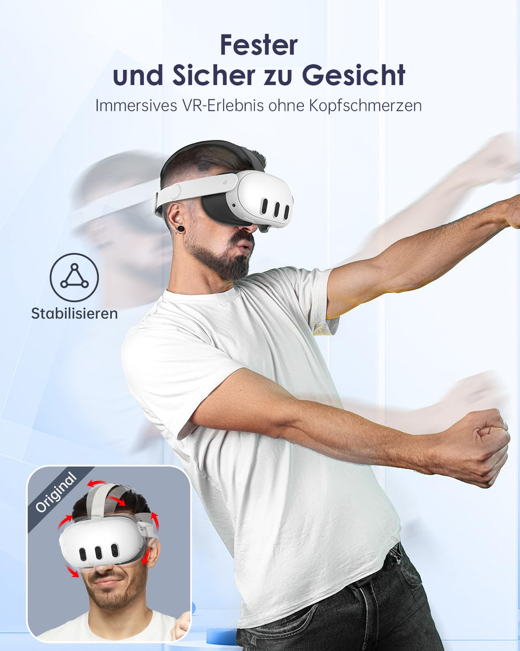 VR Elite Strap Kompatibel für quest 3 Strap für quest 3 Zubehör Bequemer Stabiler Strap Ersatz