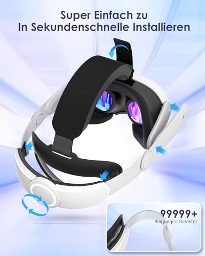 VR Elite Strap Kompatibel für quest 3 Strap für quest 3 Zubehör Bequemer Stabiler Strap Ersatz