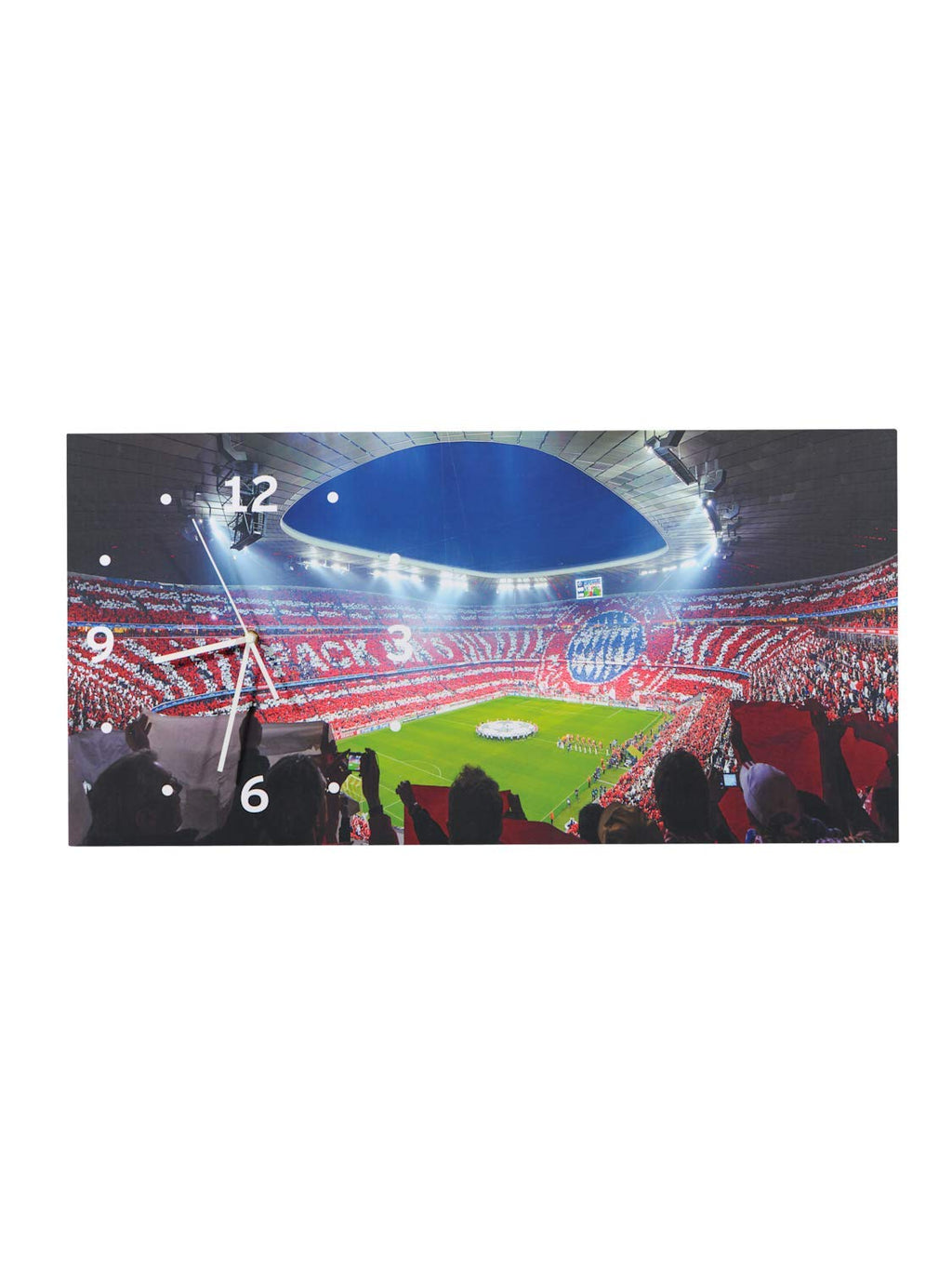 FC Bayern München Wanduhr mit Darstellung der Allianz Arena