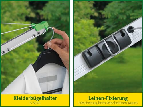 JUWEL Wäschespinne Novaplus 600 Easy mit Bodenhülse 30090