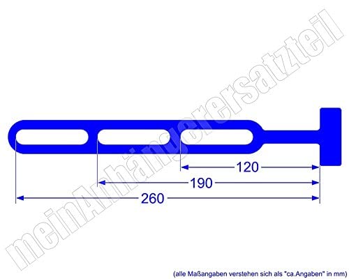 meinAnhängerersatzteil 4X Gummispanner Bänder für PKW Anhänger Plane Anhängerabdeckungen schwarz 260 mm
