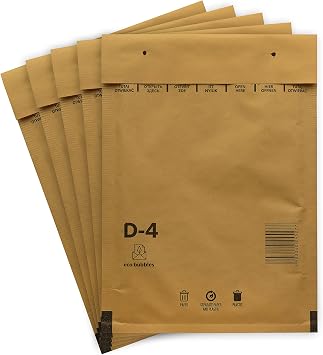 100 Luftpolsterumschläge Versandtasche Luftpolster D4 braun Polsterumschlag