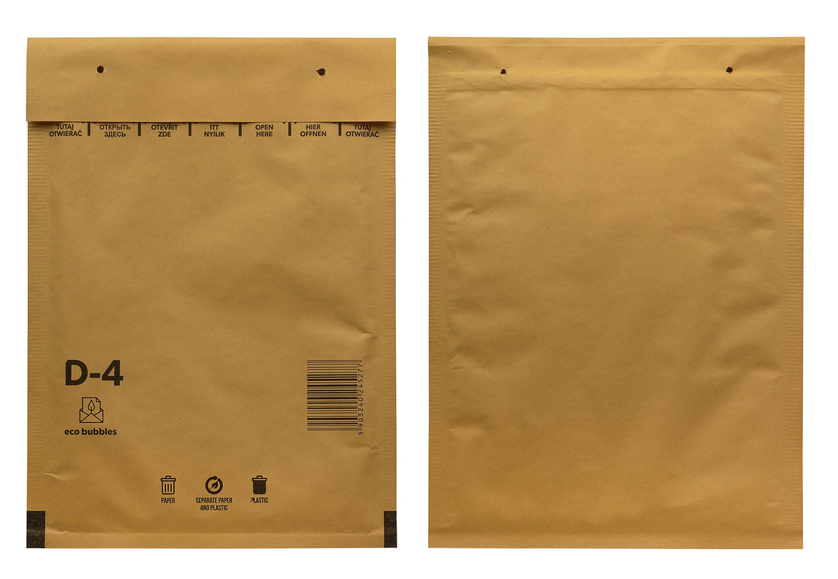 100 Luftpolsterumschläge Versandtasche Luftpolster D4 braun Polsterumschlag