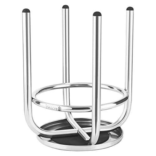 Royal Catering - Hocker Edelstahlhocker (29 cm Sitzfläche, 1,6 kg, 43 x 37 cm, hygienisch und modern) Silber