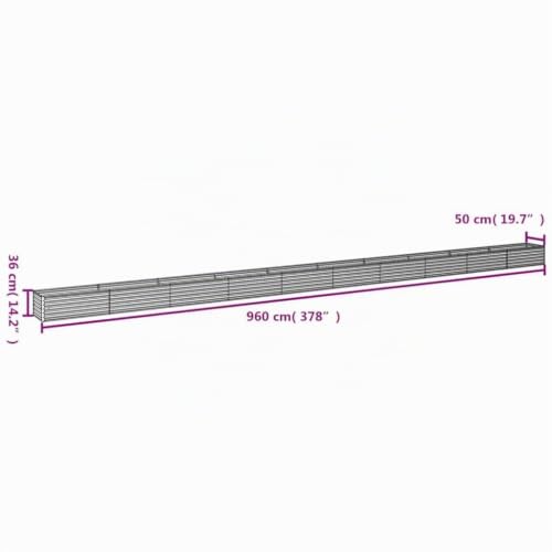 vidaXL Hochbeet 960x50x36 cm Cortenstahl