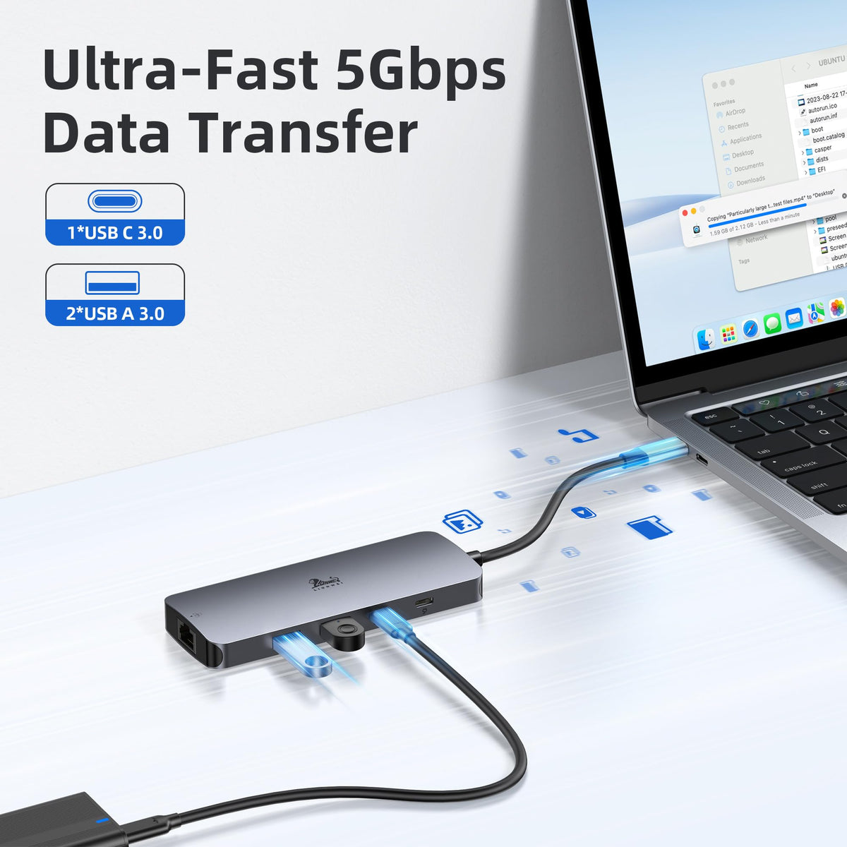 LIONWEI USB C Docking Station 2 Monitore 8 in 1 Laptop Dockingstation