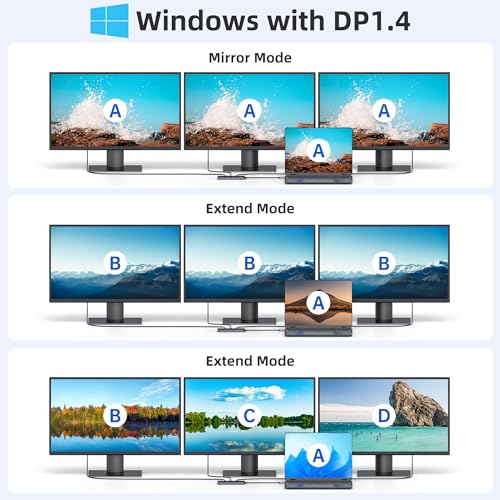 LIONWEI USB C Docking Station 2 Monitore 8 in 1 Laptop Dockingstation
