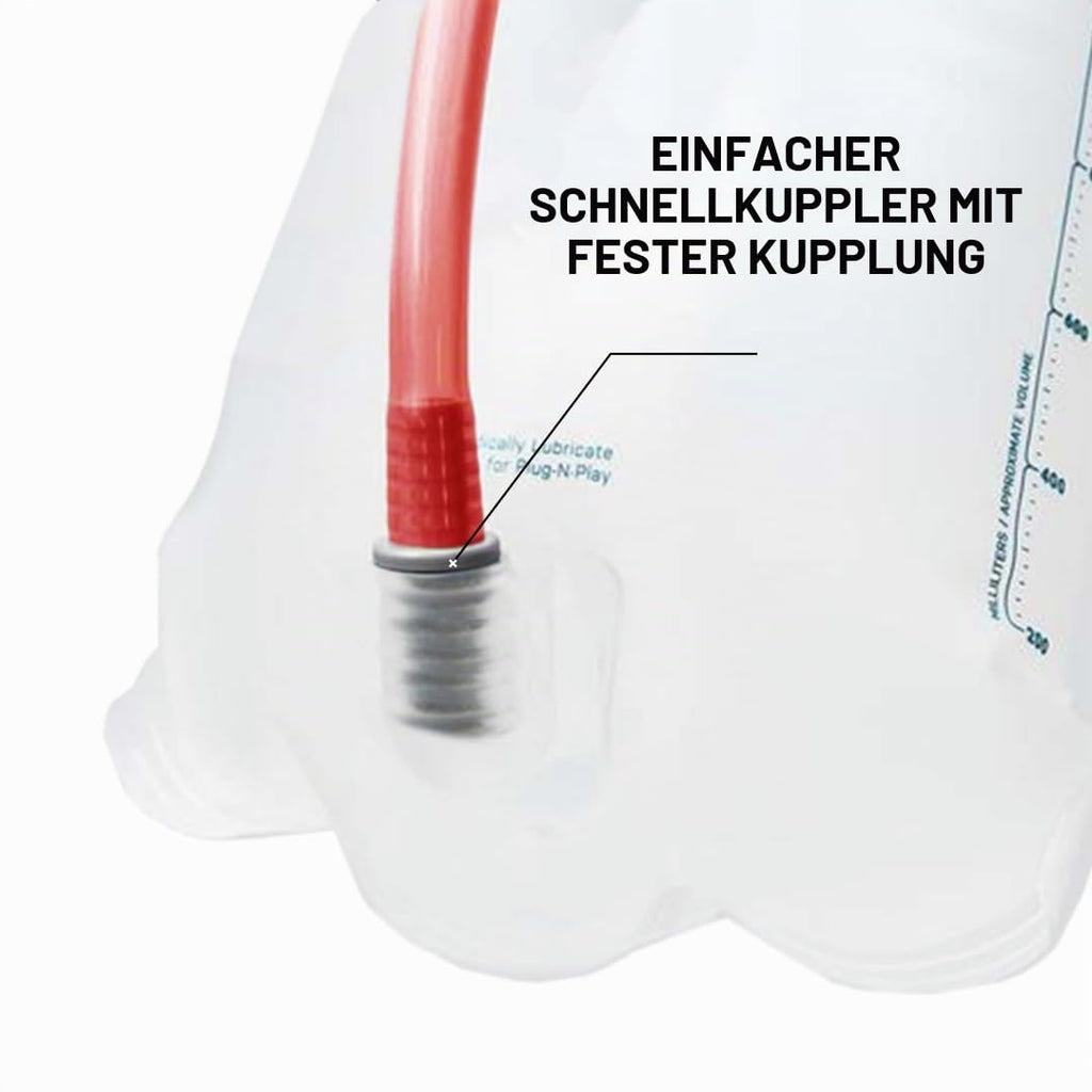 USWE Elite Hydration Bladder, Water Reservoir with Plug-n-Play Quick Disconnect and Wide Slide-Seal Open, Reversible Leak Proof BPA Free, for Backpack and Hydration Pack