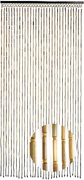 Kobolo Türvorhang Bamboo Bambus Perlenvorhang 90x200 cm Braun