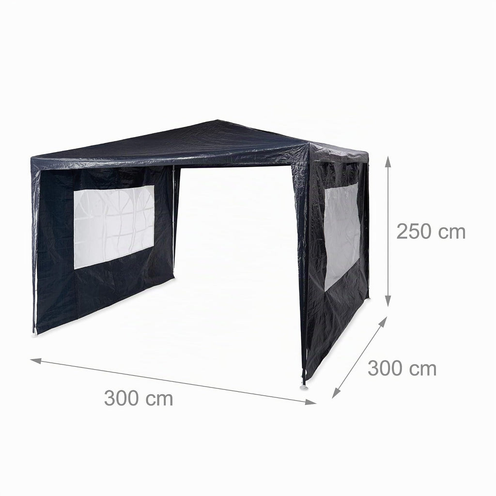 Relaxdays Pavillon, blau, 300 x 300 x 250 cm, 10020810_45