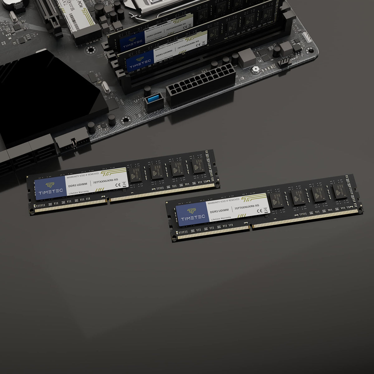 Timetec 16GB KIT(2x8GB) DDR3/DDR3L 1333MHz PC3-10600 Non-ECC Ungepuffert 1,5V / 1,35V CL9 2Rx8 Dual Rank 240 Pin UDIMM PC-Desktop-Computer-Speicher RAM-Modul-Upgrade