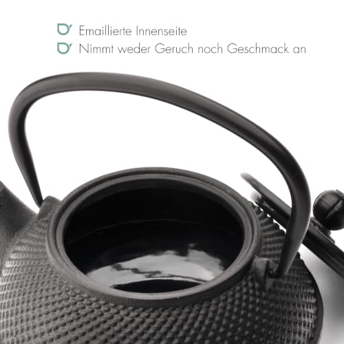 Bredemeijer Japanische Teekanne mit Siebeinsatz Jang 1,1 Liter- Schwarz