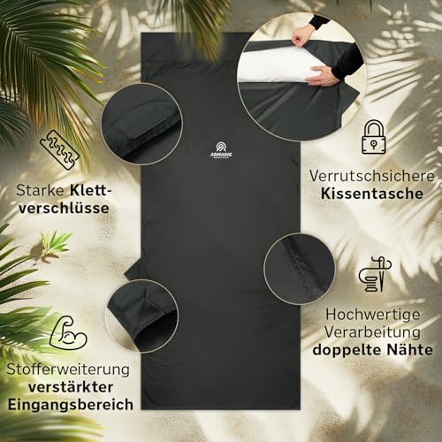 Hüttenschlafsack aus Mikrofaser oder Bio-Baumwolle (nur 230g/370g)