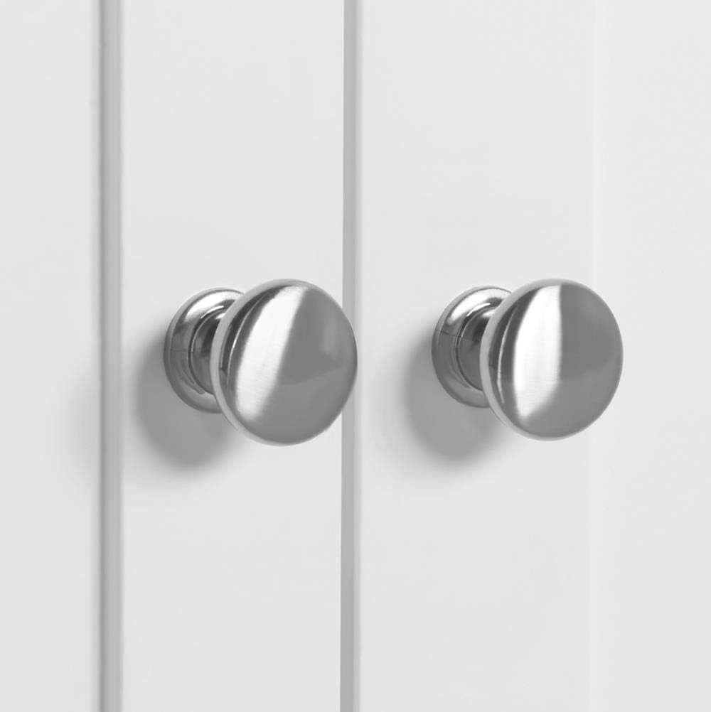Yaheetech Spiegelschrank, Hängeschrank mit Spiegeltür und 3 Ablagen, Weiß