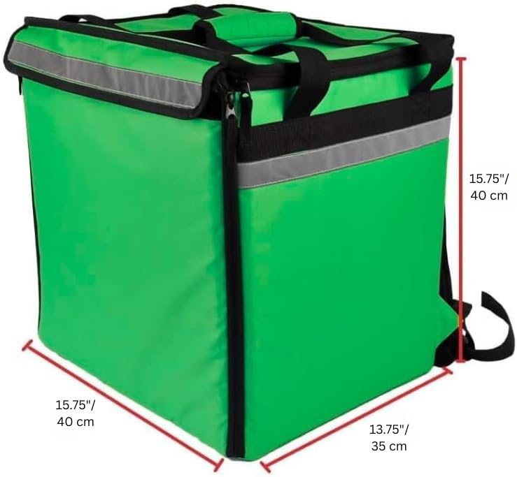 50L isolierter Lebensmittellieferrucksack, erweiterbare Catering-Kühltasche, wasserdichte Pizzatasche für Uber Eats Deliveroo Thermo-Lebensmitteltasche für Fahrrad
