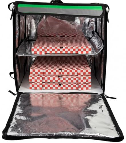 50L isolierter Lebensmittellieferrucksack, erweiterbare Catering-Kühltasche, wasserdichte Pizzatasche für Uber Eats Deliveroo Thermo-Lebensmitteltasche für Fahrrad
