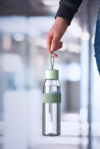 Mepal - Wasserflasche Ellipse - Wiederverwendbare Trinkflasche - Auslaufsichere - Geeignet für kohlensäurehaltige Getränke - BPA-frei - 500 ml - Nordic blue