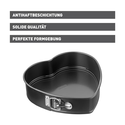 Springform Herz Classic - 26 cm, Schwarz
