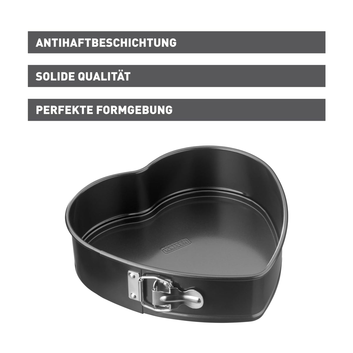 Springform Herz Classic - 26 cm, Schwarz