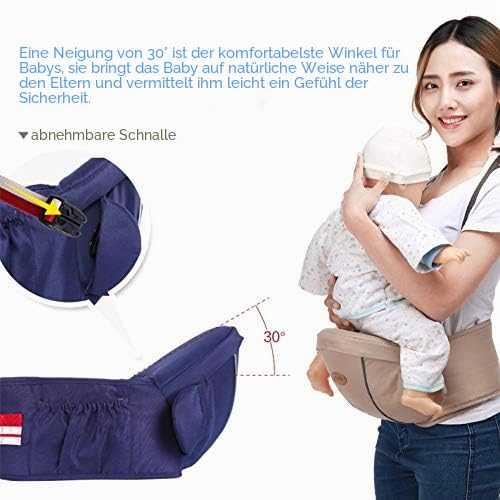 Ergonomische Hipseat Babytrage mit Schultergurt, Taillenhocker Sitz zum Tragen Baby Kleinkinder, geringes Gewicht und Arbeitsersparnis