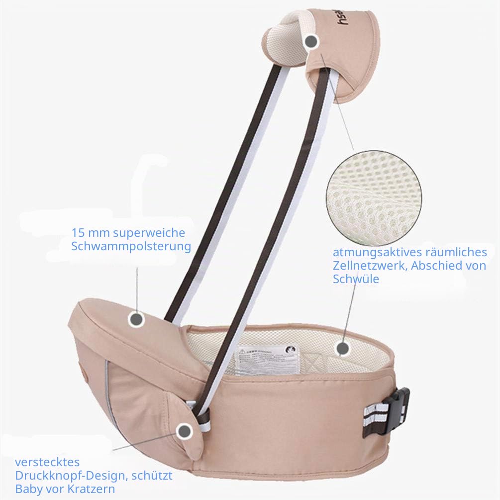 Ergonomische Hipseat Babytrage mit Schultergurt, Taillenhocker Sitz zum Tragen Baby Kleinkinder, geringes Gewicht und Arbeitsersparnis