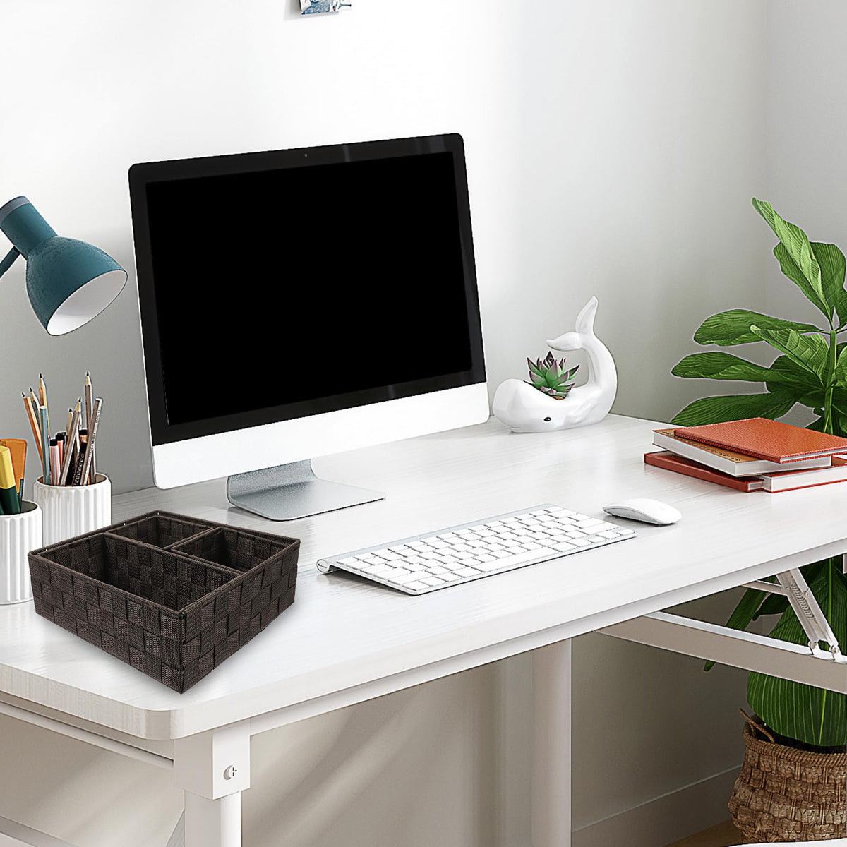 LALAFINA 4 Stück Desktop Organizer Würfel aus Nylon und Eisen
