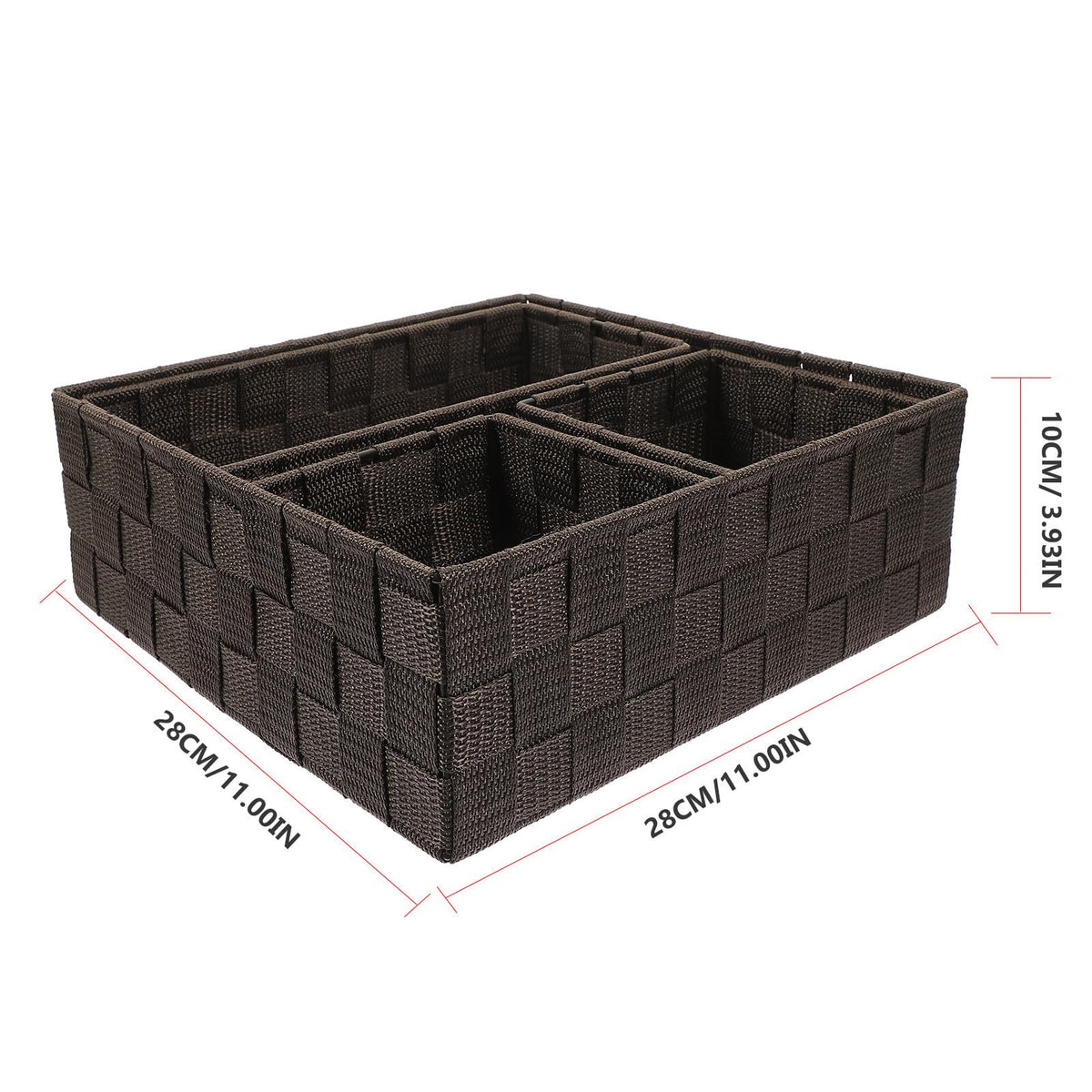 LALAFINA 4 Stück Desktop Organizer Würfel aus Nylon und Eisen