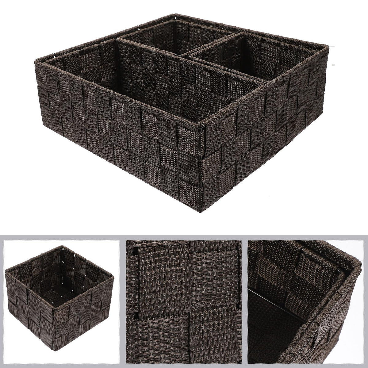 LALAFINA 4 Stück Desktop Organizer Würfel aus Nylon und Eisen