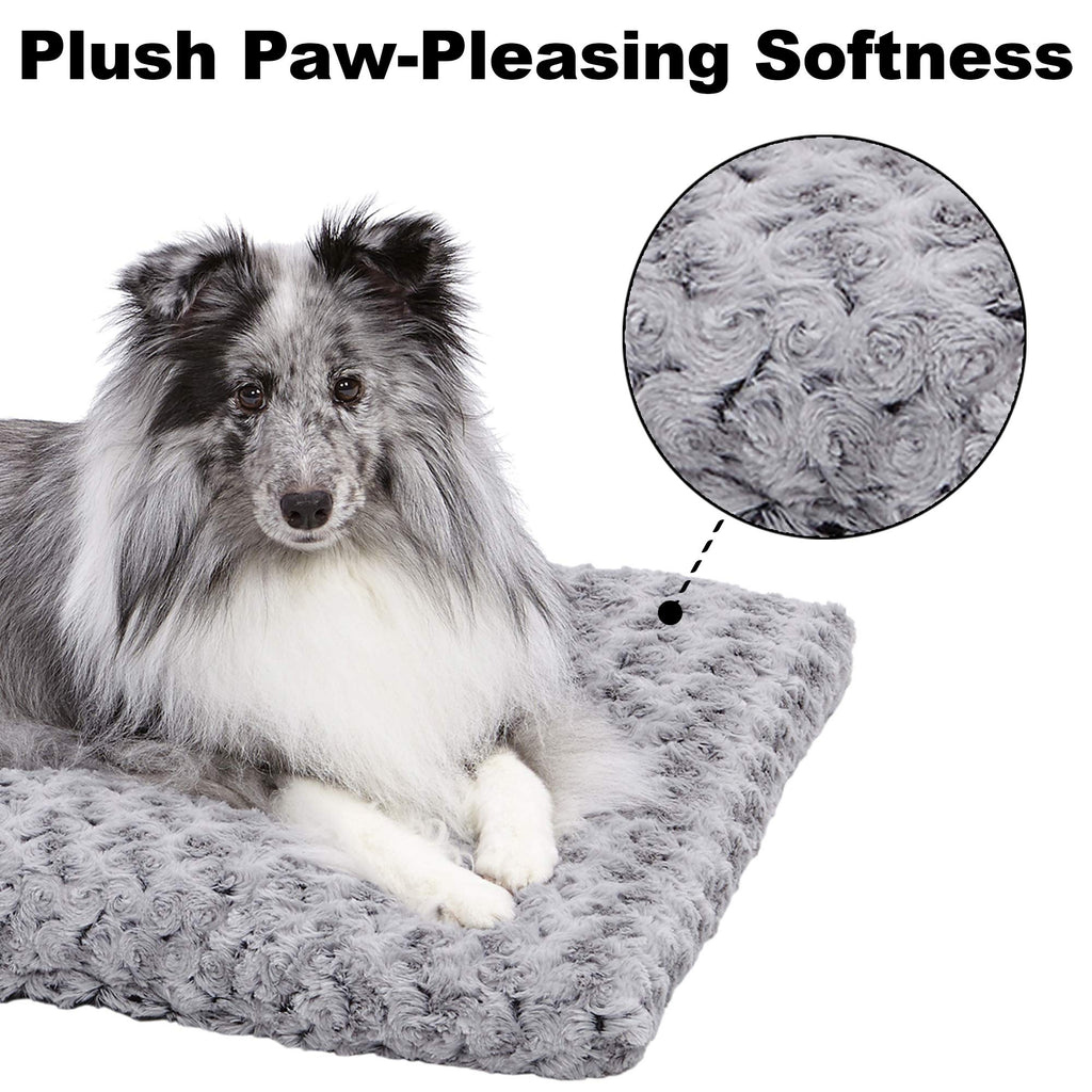 MidWest Homes for Pets Plüsch-Haustierbett QuietTime Deluxe Gray Ombre Swirl in Größe XXS, maschinenwaschbar, rutschfeste Unterseite, weiche Unterlage für 46 cm große Käfige.