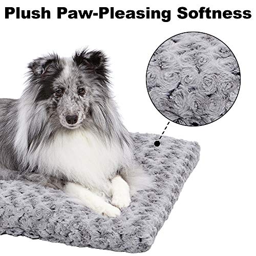 MidWest Homes for Pets Plüsch-Haustierbett QuietTime Deluxe Gray Ombre Swirl in Größe XXS, maschinenwaschbar, rutschfeste Unterseite, weiche Unterlage für 46 cm große Käfige.