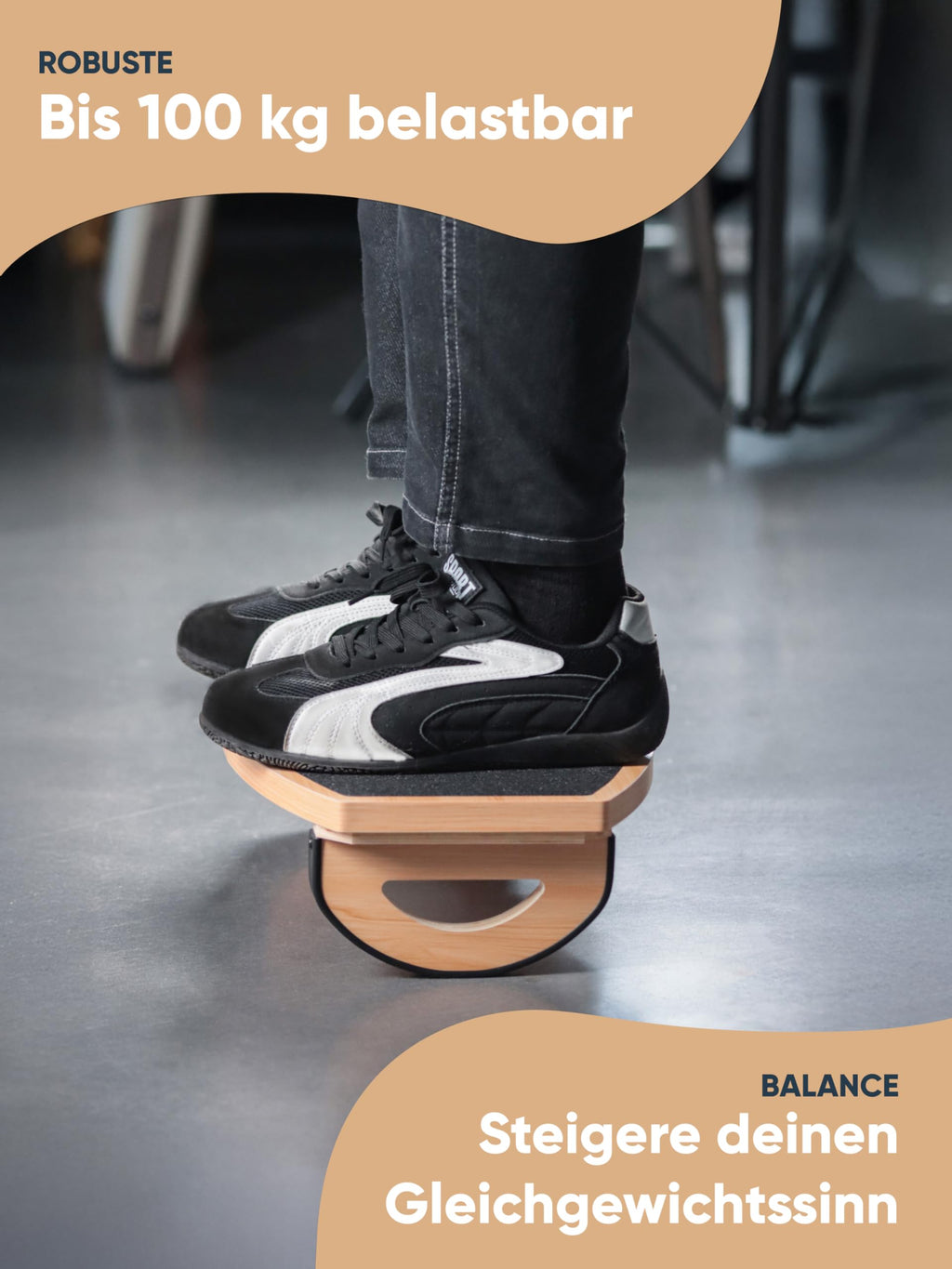 UNITURE® Ergonomische Holz Fußstütze Schreibtisch [Für bessere Sitzhaltung] Fußbank, Fußablage Schreibtisch, Fussbank, Foot Rest, Fussstütze Unterm Schreibtisch, Fußhocker, Footrest