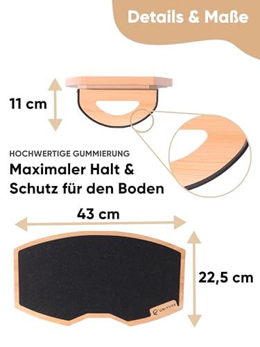 UNITURE® Ergonomische Holz Fußstütze Schreibtisch [Für bessere Sitzhaltung] Fußbank, Fußablage Schreibtisch, Fussbank, Foot Rest, Fussstütze Unterm Schreibtisch, Fußhocker, Footrest