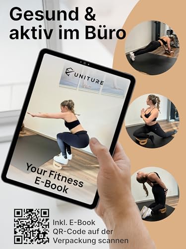 UNITURE® Ergonomische Holz Fußstütze Schreibtisch [Für bessere Sitzhaltung] Fußbank, Fußablage Schreibtisch, Fussbank, Foot Rest, Fussstütze Unterm Schreibtisch, Fußhocker, Footrest