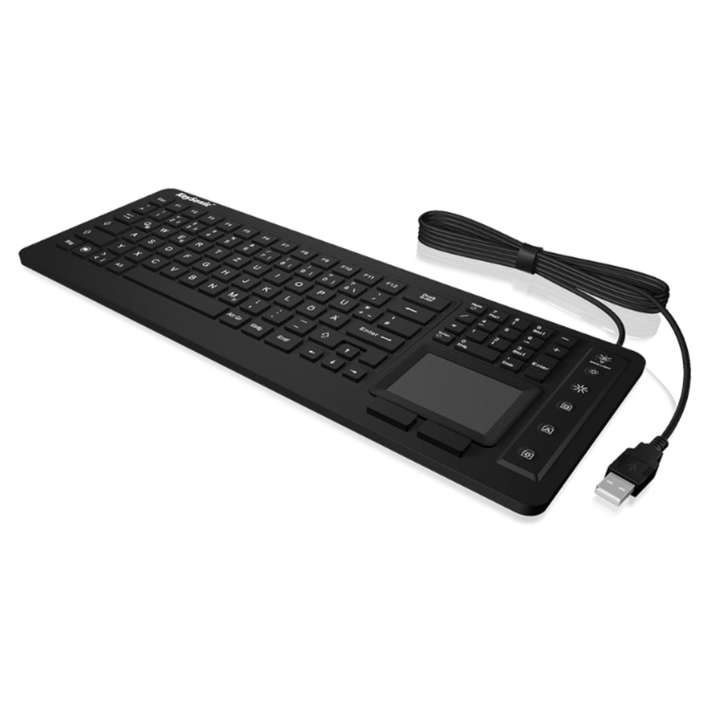 ICY BOX Industrietastatur beleuchtet Touchpad IP68 KSK-6231INEL_DE_Black