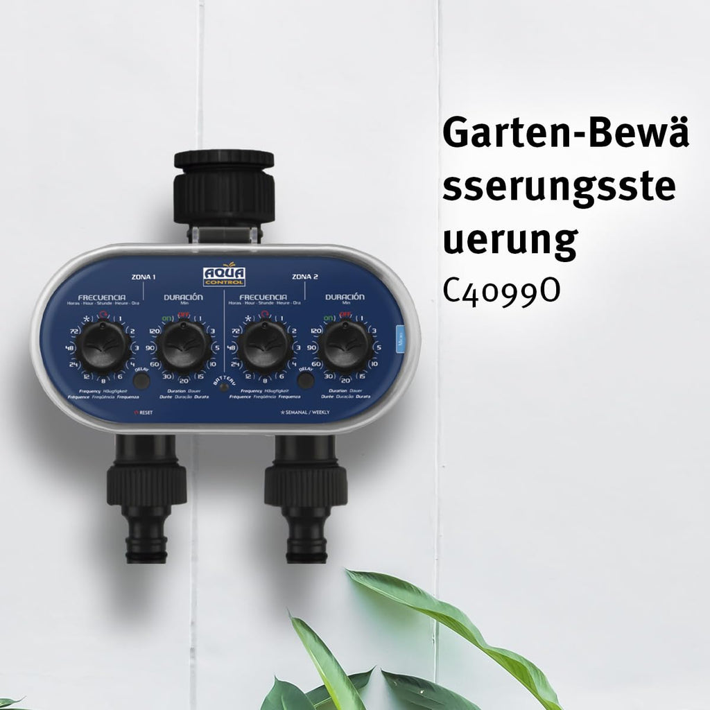 Aqua Control C4011 - Bewässerungsprogrammierer für den Garten - Für alle Arten von Hähnen - Mit 2 getrennten Ausgängen
