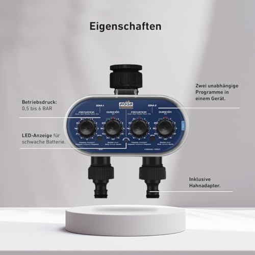 Aqua Control C4011 - Bewässerungsprogrammierer für den Garten - Für alle Arten von Hähnen - Mit 2 getrennten Ausgängen