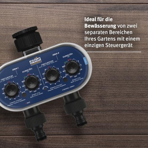 Aqua Control C4011 - Bewässerungsprogrammierer für den Garten - Für alle Arten von Hähnen - Mit 2 getrennten Ausgängen