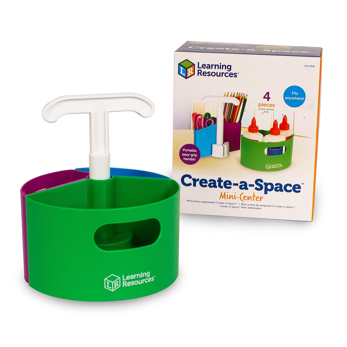Learning Resources Create-A-Space Mini Aufbewahrungszentrum für Utensilien, stiftebox, stiftehalter, kinder schreibtisch organizer & klassenzimmer organisation, stifteköcher, schreibtischorganizer