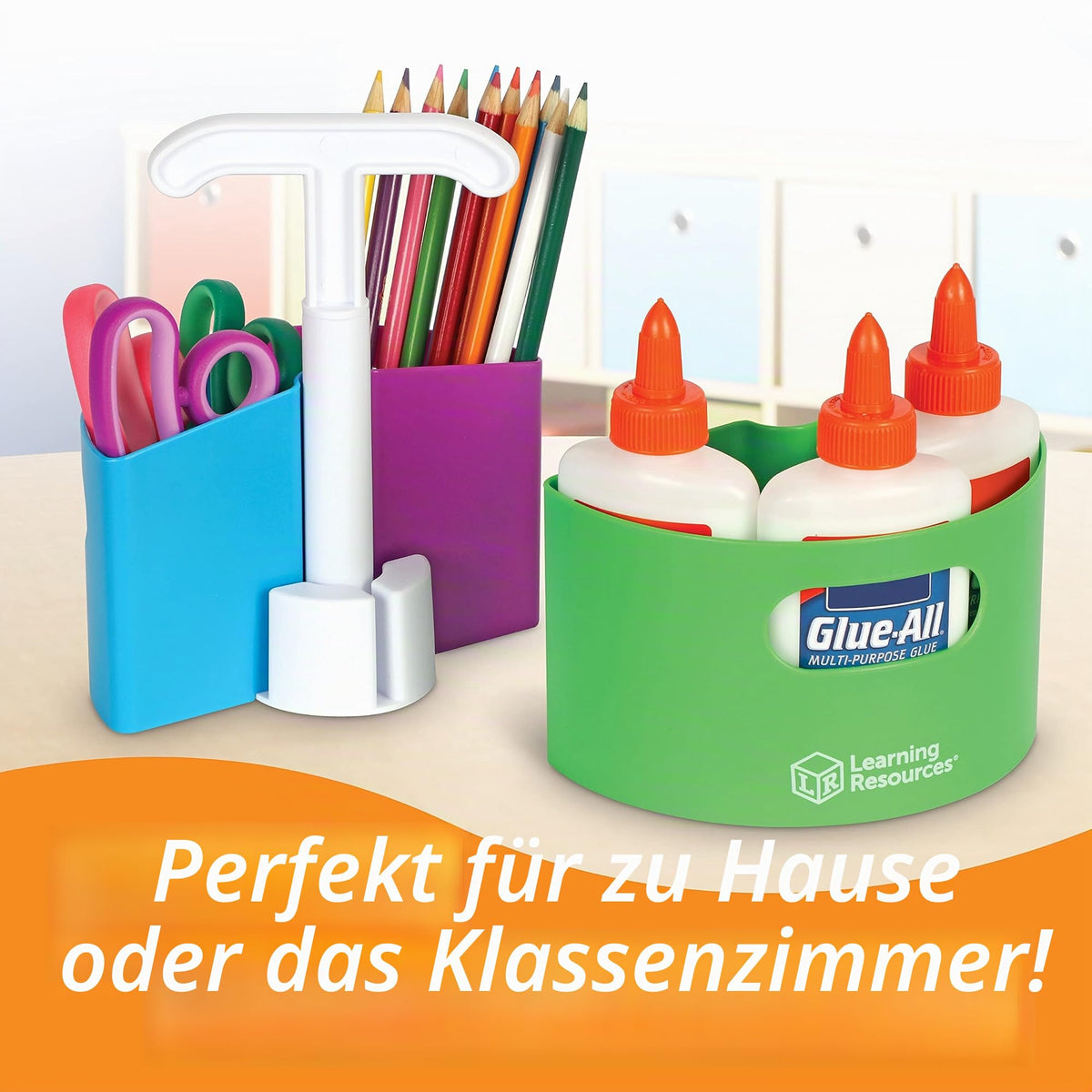 Learning Resources Create-A-Space Mini Aufbewahrungszentrum für Utensilien, stiftebox, stiftehalter, kinder schreibtisch organizer & klassenzimmer organisation, stifteköcher, schreibtischorganizer
