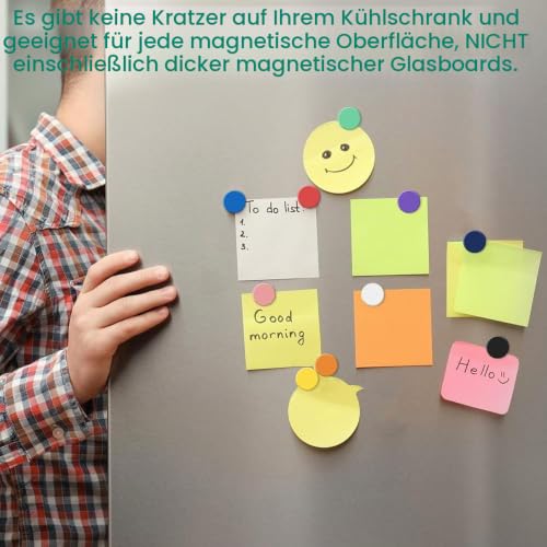 100 Pcs Starke Magnete für Magnettafel,Bunt Tafelmagnete 10 Farben 2X0.7cm