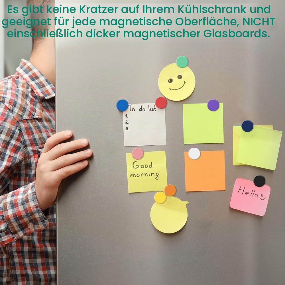 100 Pcs Starke Magnete für Magnettafel,Bunt Tafelmagnete 10 Farben 2X0.7cm