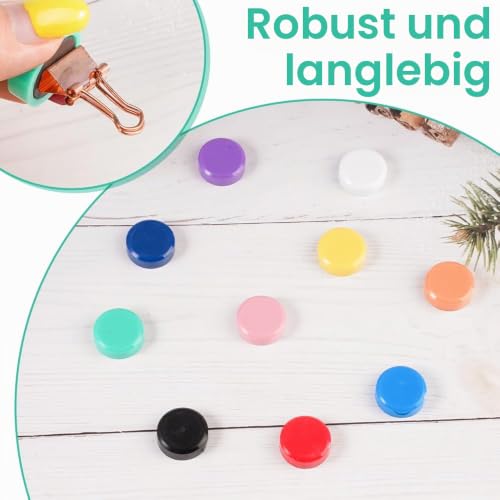 100 Pcs Starke Magnete für Magnettafel,Bunt Tafelmagnete 10 Farben 2X0.7cm