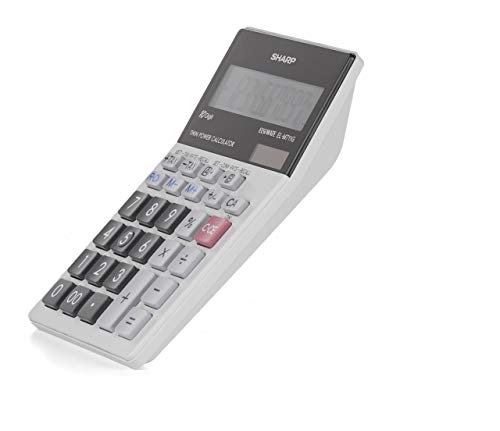 SHARP EL-M711 G Tischrechner (10 Stellen, Währungsumrechnung, Solar- und Batteriebetrieb) hellgrau
