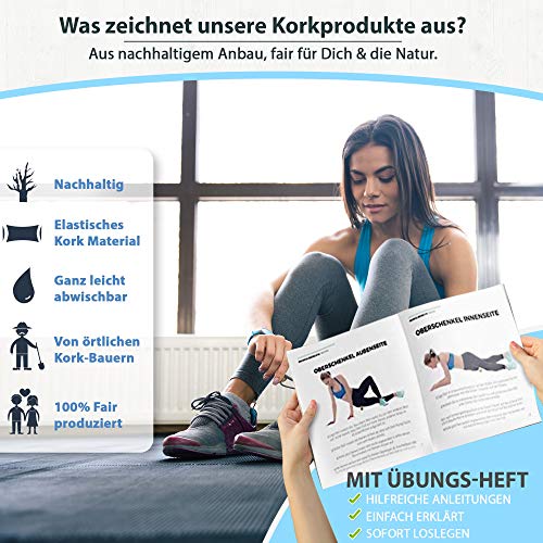 Massageball Natur Set 5 cm mit TRAININGS ANLEITUNG - Korkball + EXTRA HEFT