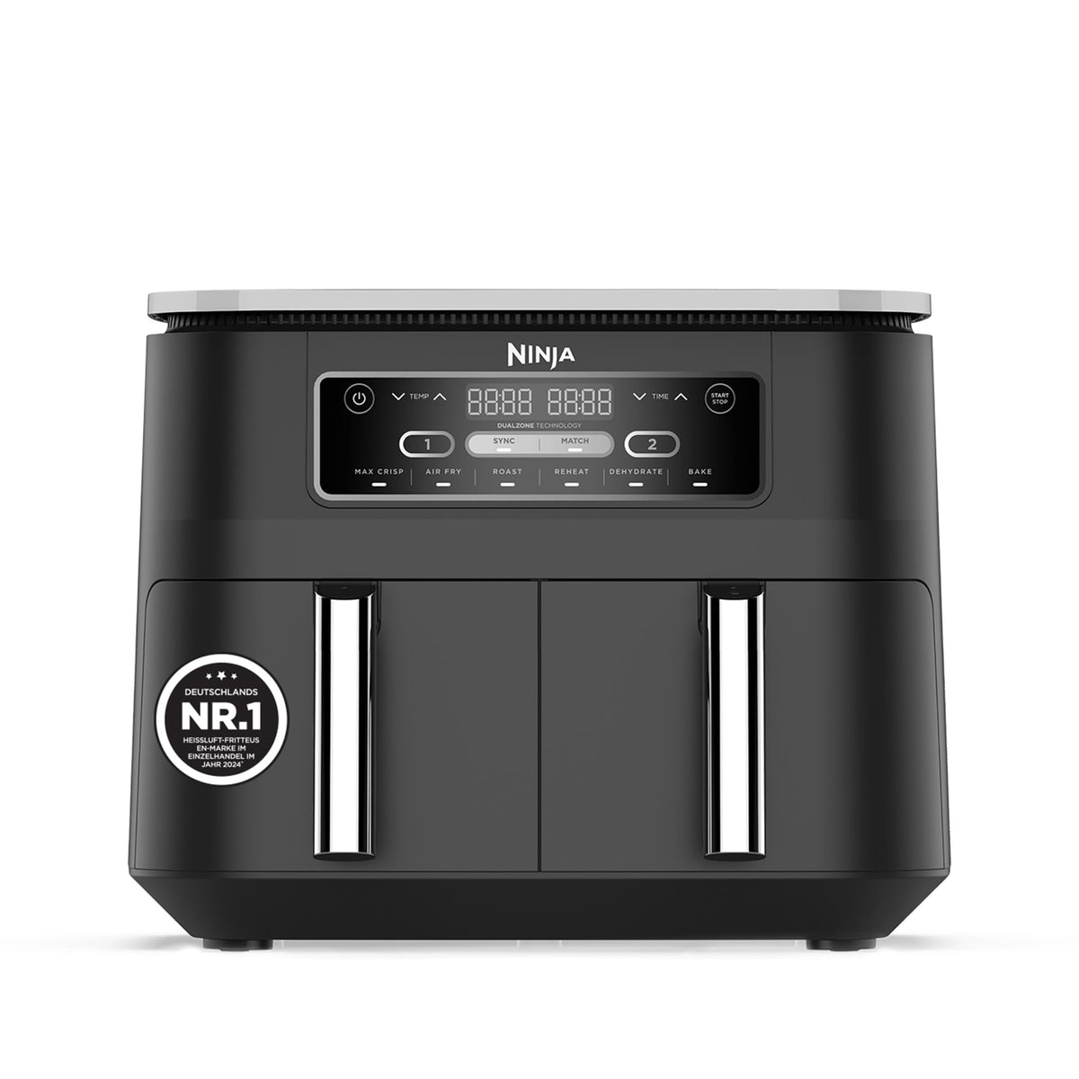 Ninja Foodi Dual Zone Digitale Heißluftfritteuse, 7,6L Airfryer, 2 Fächer