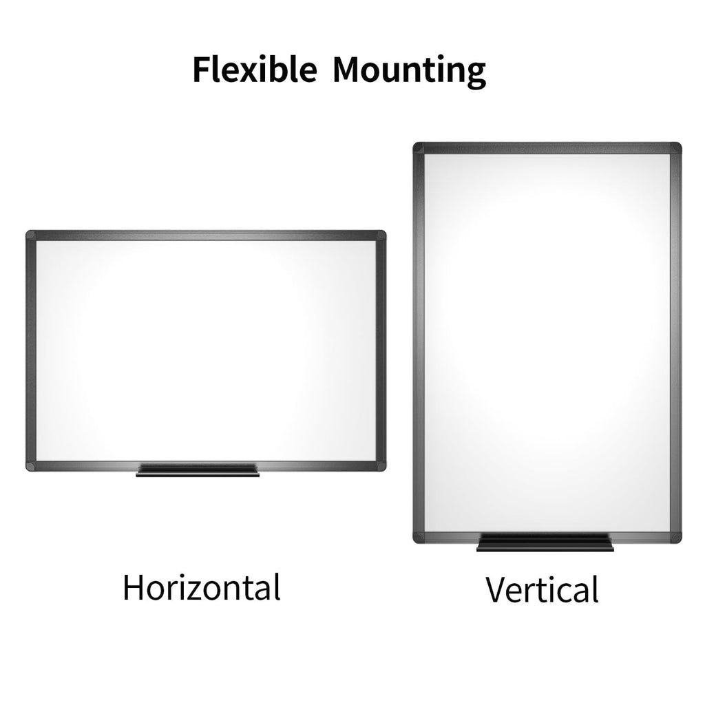 VIZ-PRO Magnetisches Whiteboard 90 x 60 cm, Trocken Abwischbar, Wandmontage