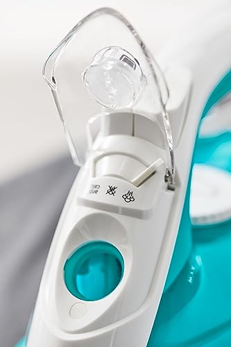 Tefal Freemove Air kabelloses Dampfbügeleisen, 2400 W, 25g/Min-Dauerdampf, 115g/Min-Dampfstoß, Bügeleisen kabellos, einfaches Aufladen, Tropfstopp, automatisches Abschalten, türkis/weiß, FV6520